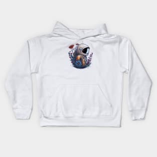 Astronaut and flowers Kids Hoodie